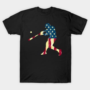 Patriotic American Flag Baseball Baseball T-Shirt